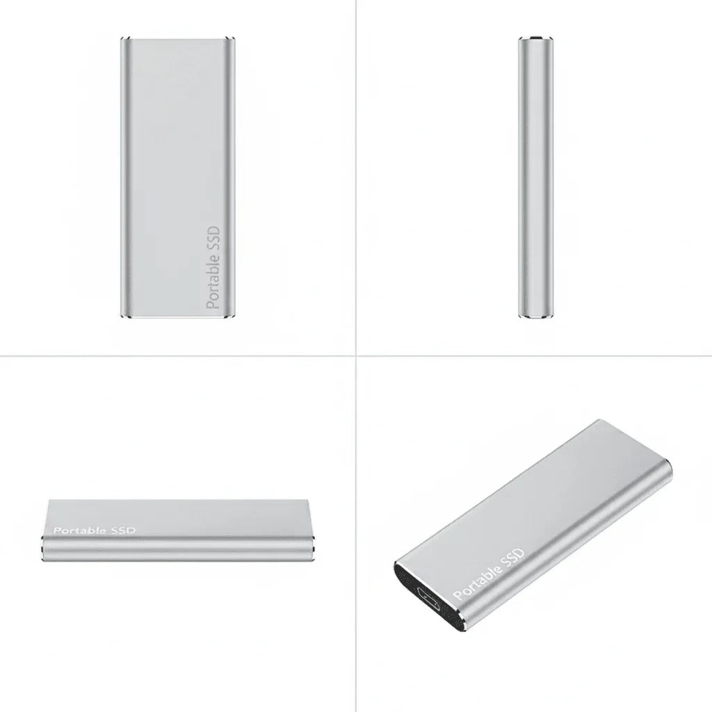 Externe SSD-schijf 4TB USB-C – Snelle Gegevensopslag Draagbaar Schokbestendig Extern Opslagstation Backup | Sulvida