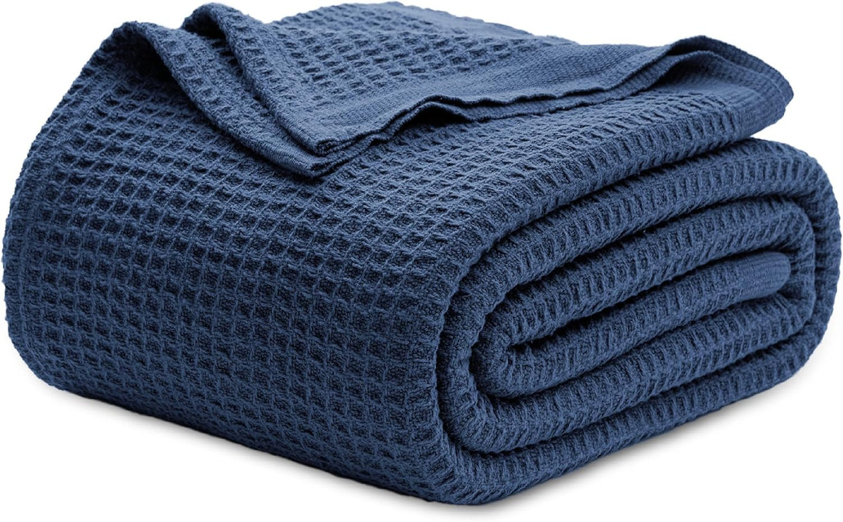 Katoenen Wafelweefsel Deken Queen Size Zacht Ademend Licht Luxe Zomerdeken voor Bed Bank Slaapkamer Comfort | Sulvida