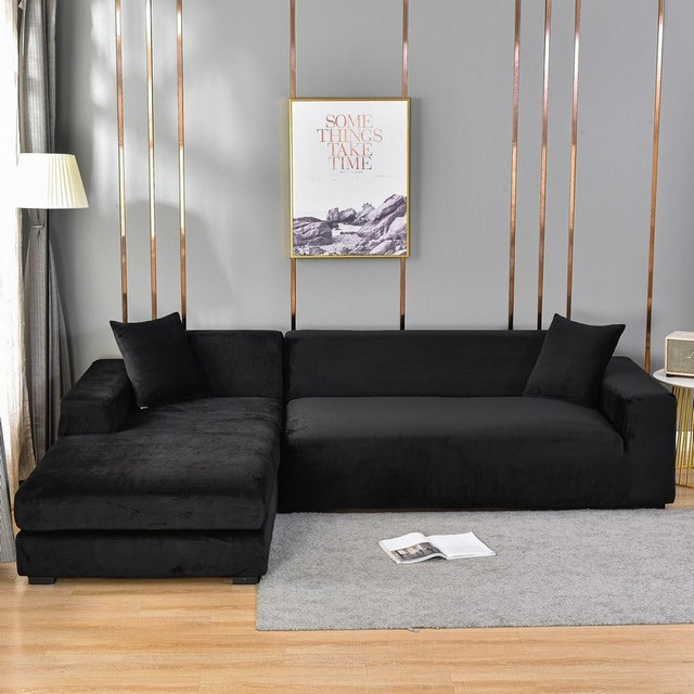 Elastische Bankhoes Fluweel Volledige Bescherming 1-4 Zits Wasbaar Vlekbestendig Huisdieren Stretch Sofa Cover | Sulvida