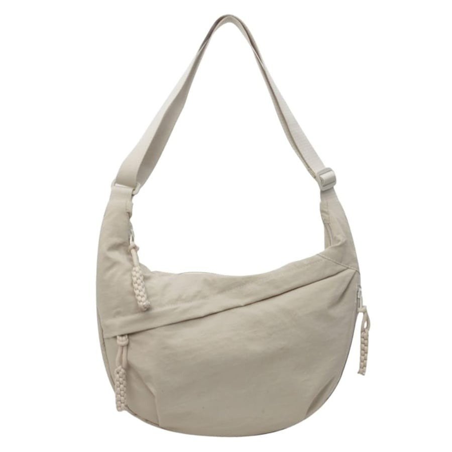 Sac bandoulière en nylon en forme de demi-lune, réglable, léger, pour un usage quotidien, imperméable, pour femme | Sulvida