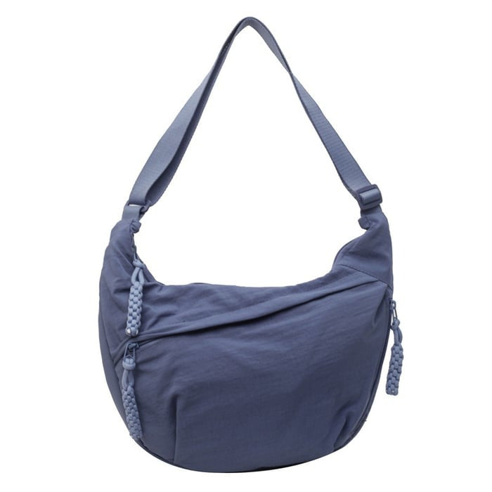 Sac bandoulière en nylon en forme de demi-lune, réglable, léger, pour un usage quotidien, imperméable, pour femme | Sulvida