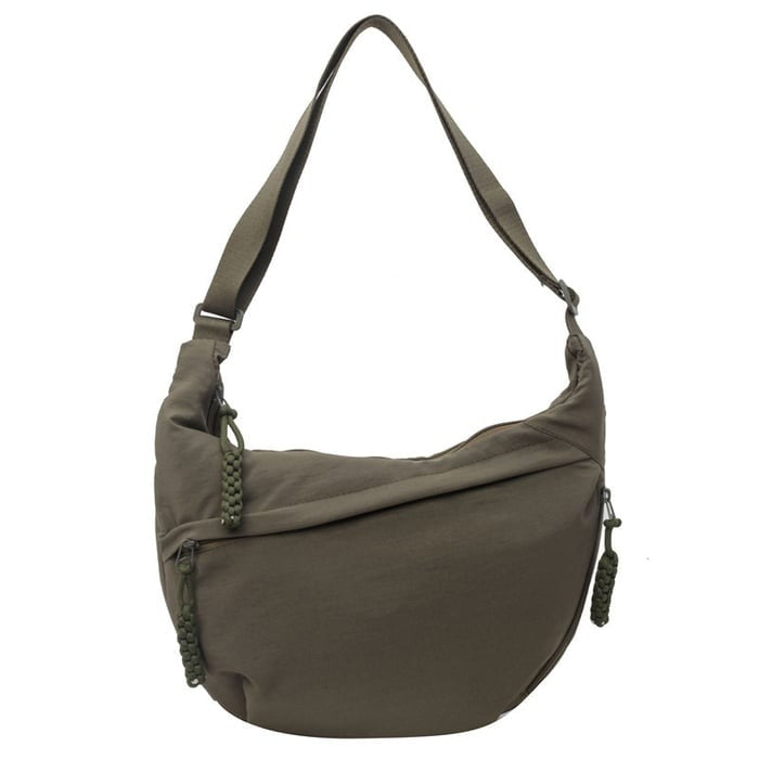 Sac bandoulière en nylon en forme de demi-lune, réglable, léger, pour un usage quotidien, imperméable, pour femme | Sulvida