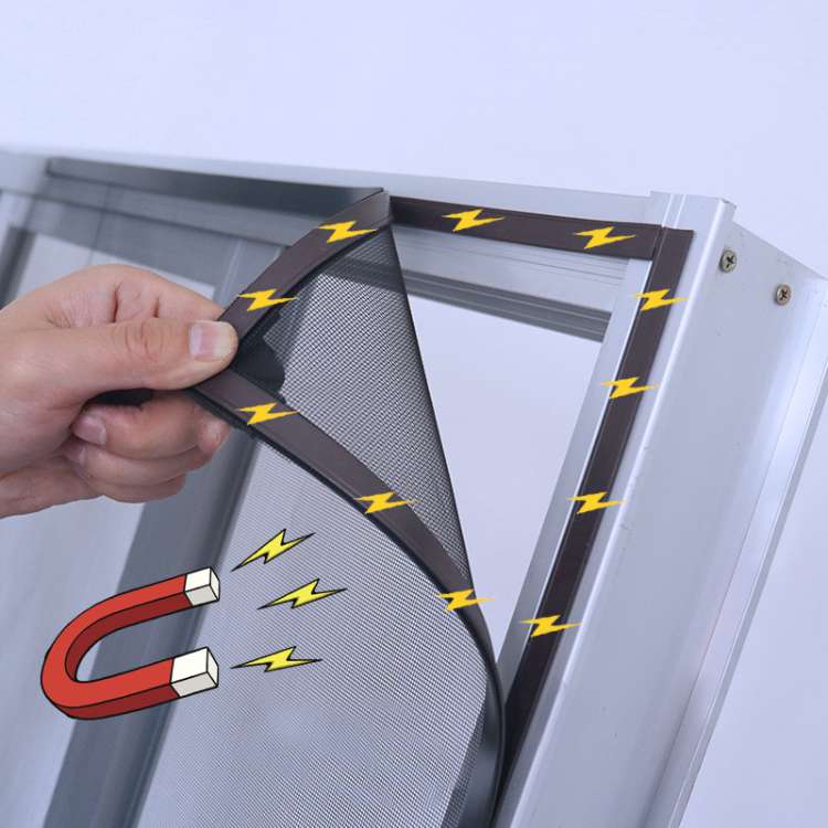 Magnetisch Raamhor voor Raam Insectengaas Zelfsluitend met Magneten Muggengaas Vliegenhor 26 Magneten | Sulvida