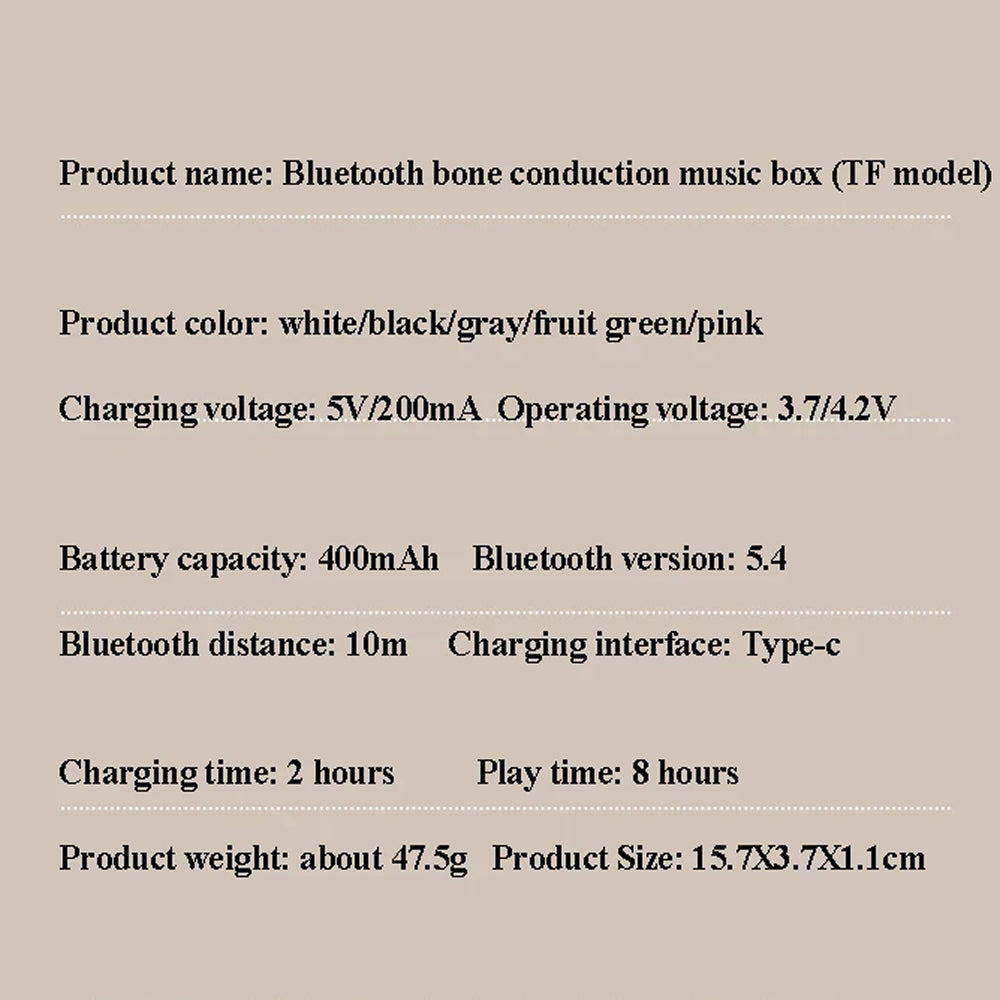 Enceinte de sommeil à vibrations osseuses, Bluetooth 5.4, minuterie, sons de la nature, rechargeable par USB-C, aide au sommeil à poser sur la table de nuit | Sulvida