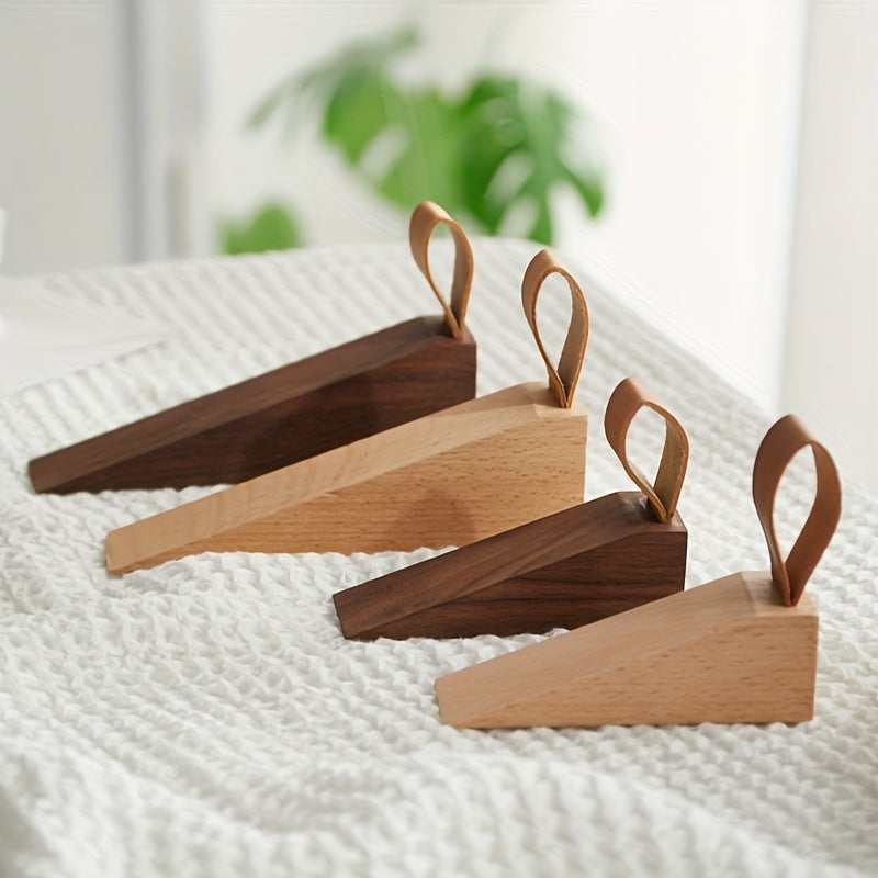 Houten Deurwig Massief Hout Antislip Wigvormige Deurstopper Scandinavisch Design Woon-Slaapkamer Hal | Sulvida