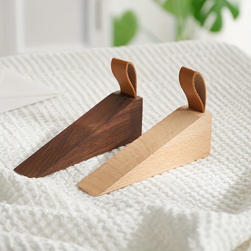 Houten Deurwig Massief Hout Antislip Wigvormige Deurstopper Scandinavisch Design Woon-Slaapkamer Hal | Sulvida