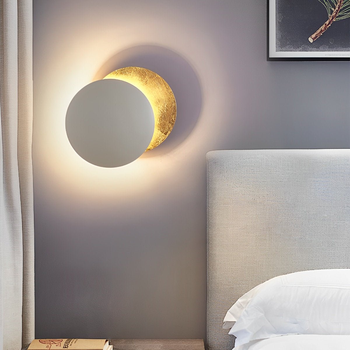 Verstelbare Wandlamp IJzer LED Maanfase Design Zwart Goud Wit Koper voor Gang Slaapkamer Eetkamer Woonkamer | Sulvida