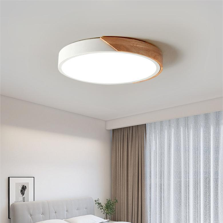 Nordic Houten Plafondlamp Macaroon Design Scandinavische Verlichting Warm LED Dimbaar Kinderkamer Slaapkamer | Sulvida