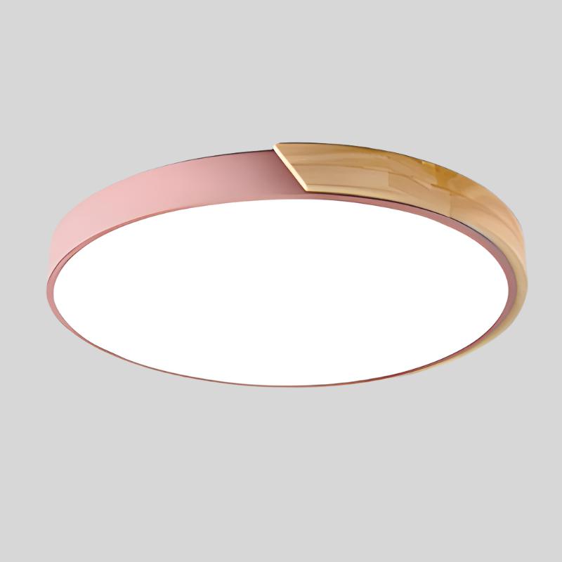 Scandinavische Plafondlamp Hout Ø23cm en Ø30cm Macaron Vorm Slaapkamer Balkon Studeerkamer LED Verlichting | Sulvida