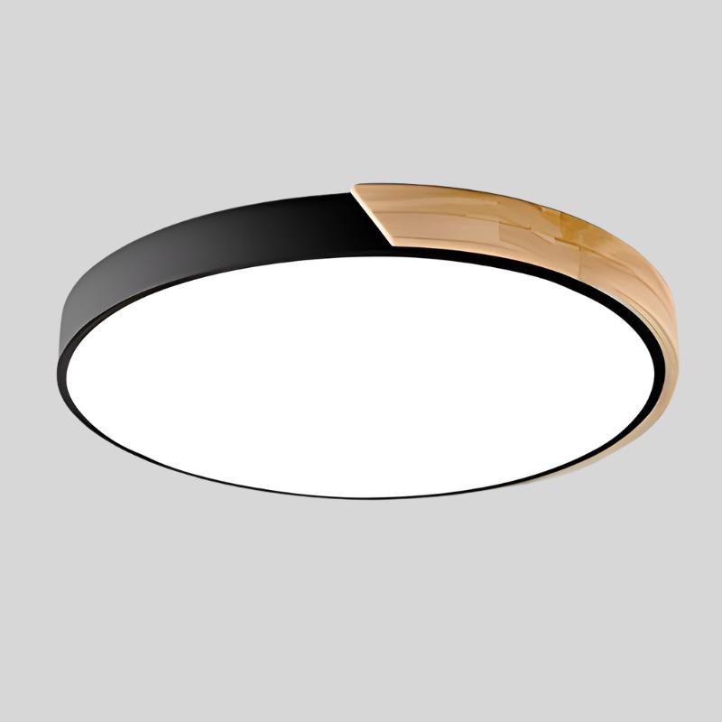 Scandinavische Plafondlamp Hout Ø23cm en Ø30cm Macaron Vorm Slaapkamer Balkon Studeerkamer LED Verlichting | Sulvida