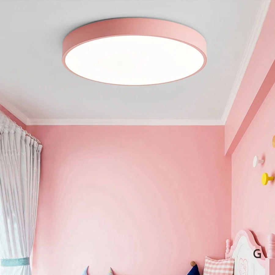 Scandinavische Plafondlamp Hout Ø23cm en Ø30cm Macaron Vorm Slaapkamer Balkon Studeerkamer LED Verlichting | Sulvida