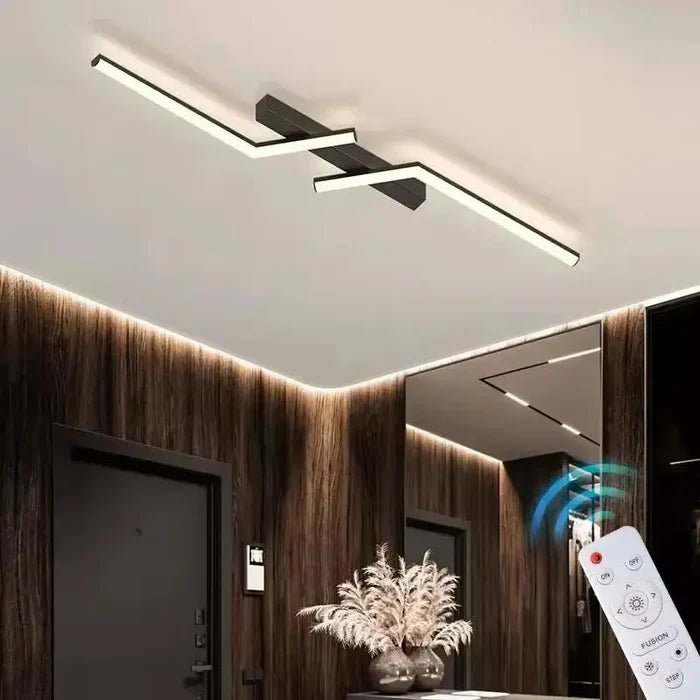 Plafondlamp met geometrisch patroon - LED verlichting woonkamer slaapkamer hal modern design stijlvol | Sulvida