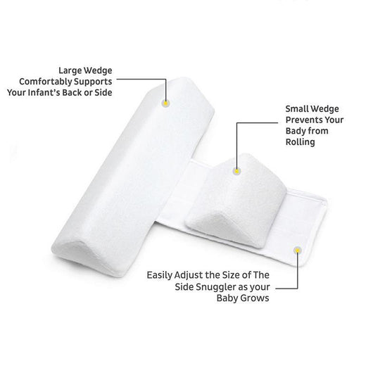 Driehoekig Verstelbaar Zijligkussen Baby Memory Foam Ademend Anti-Kantelkussen Veilig Slapen 0-12 Maanden | Sulvida