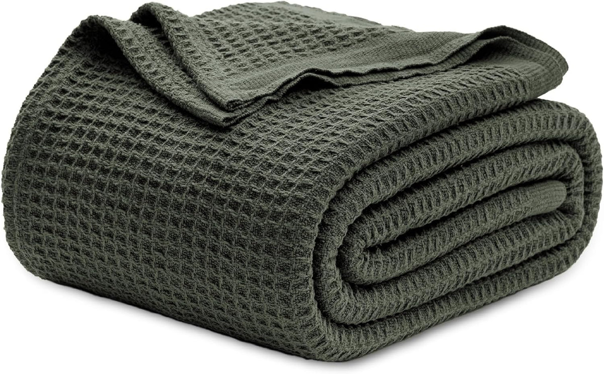 Katoenen Wafelweefsel Deken Queen Size Zacht Ademend Licht Luxe Zomerdeken voor Bed Bank Slaapkamer Comfort | Sulvida