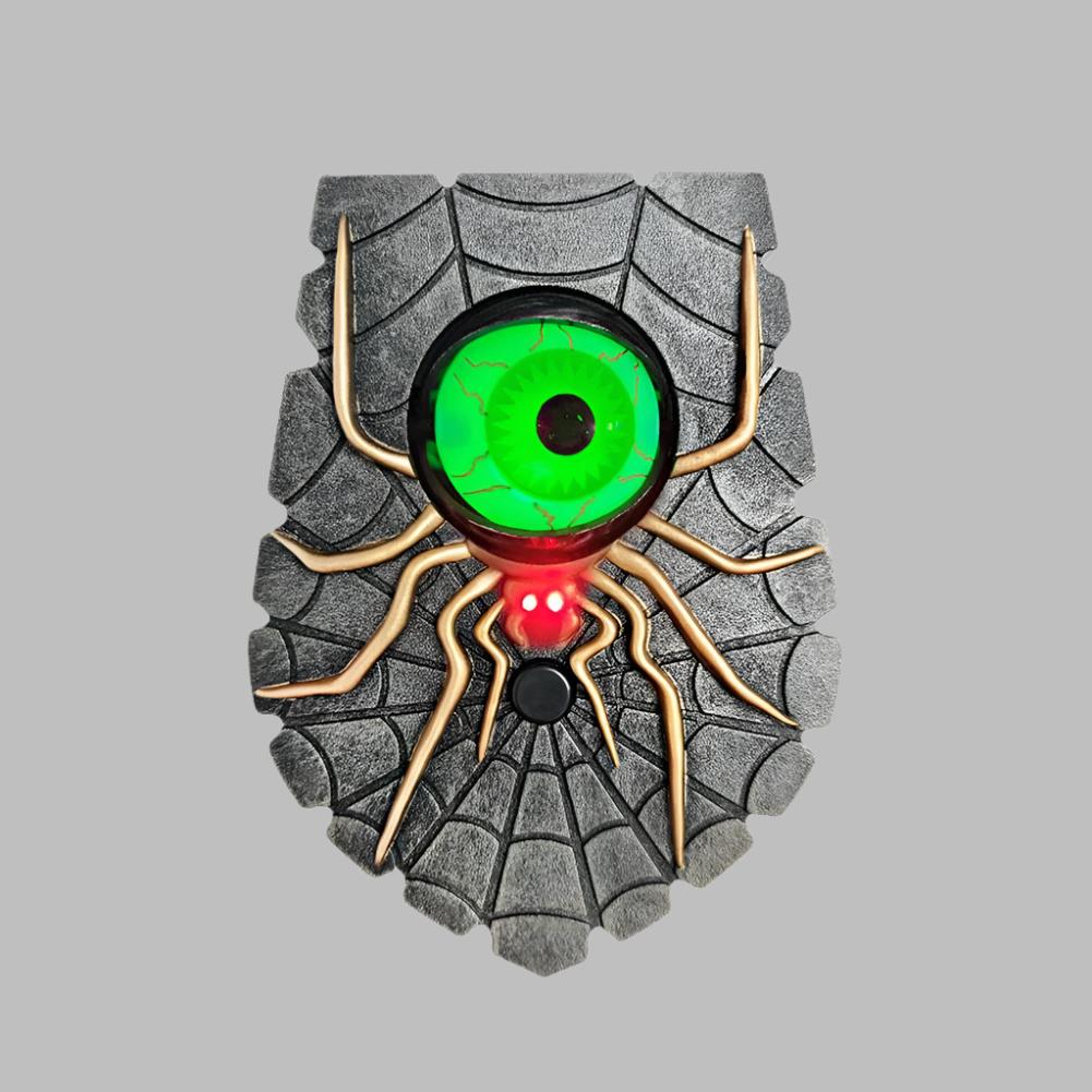 Deurbel met Spinnenvorm en Lichtgevend Oog Halloween Decoratie voor Binnen en Buiten Griezelige Sfeer | Sulvida