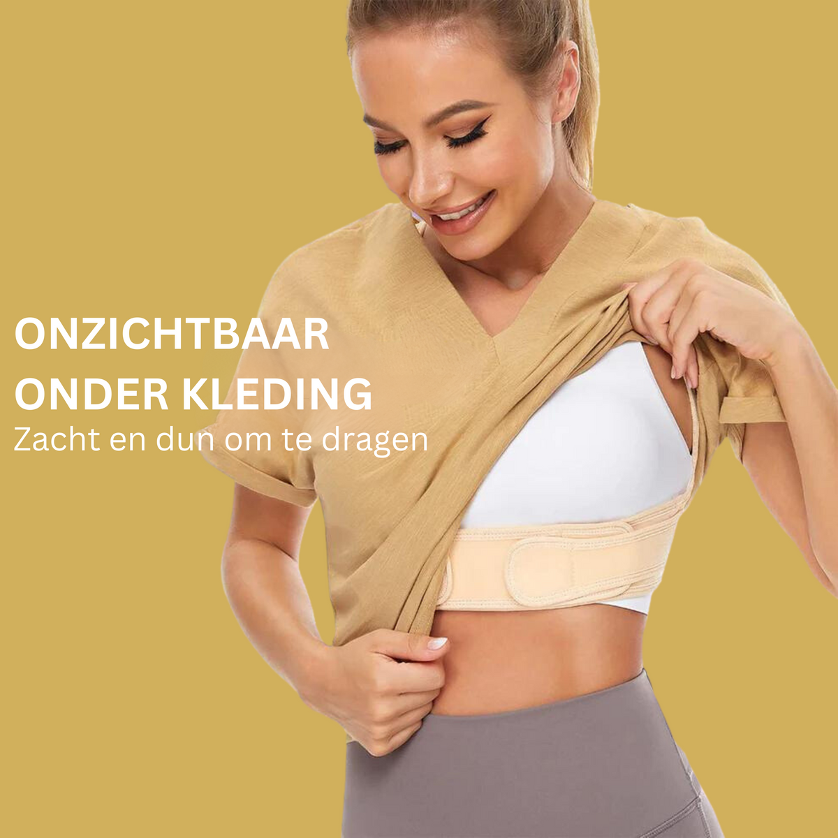 Houdingscorrector Onzichtbaar Draagcomfort Rugsteun Schouderband Postuur Corrector Verstelbaar Unisex | Sulvida