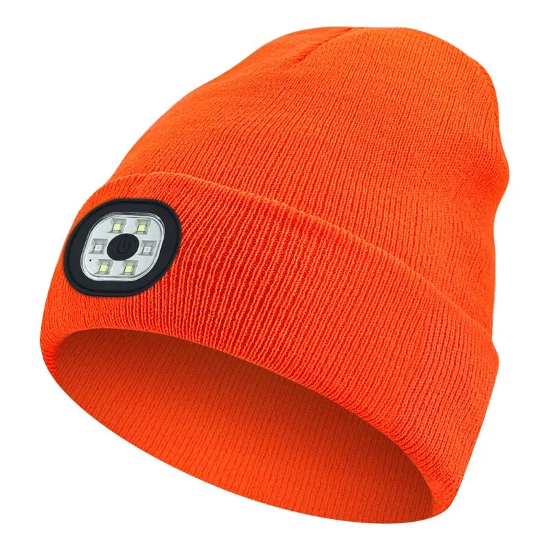 Oplaadbare LED Muts met Geïntegreerde Verlichting voor Winter Wandelen Hardlopen en Outdoor Activiteiten | Sulvida