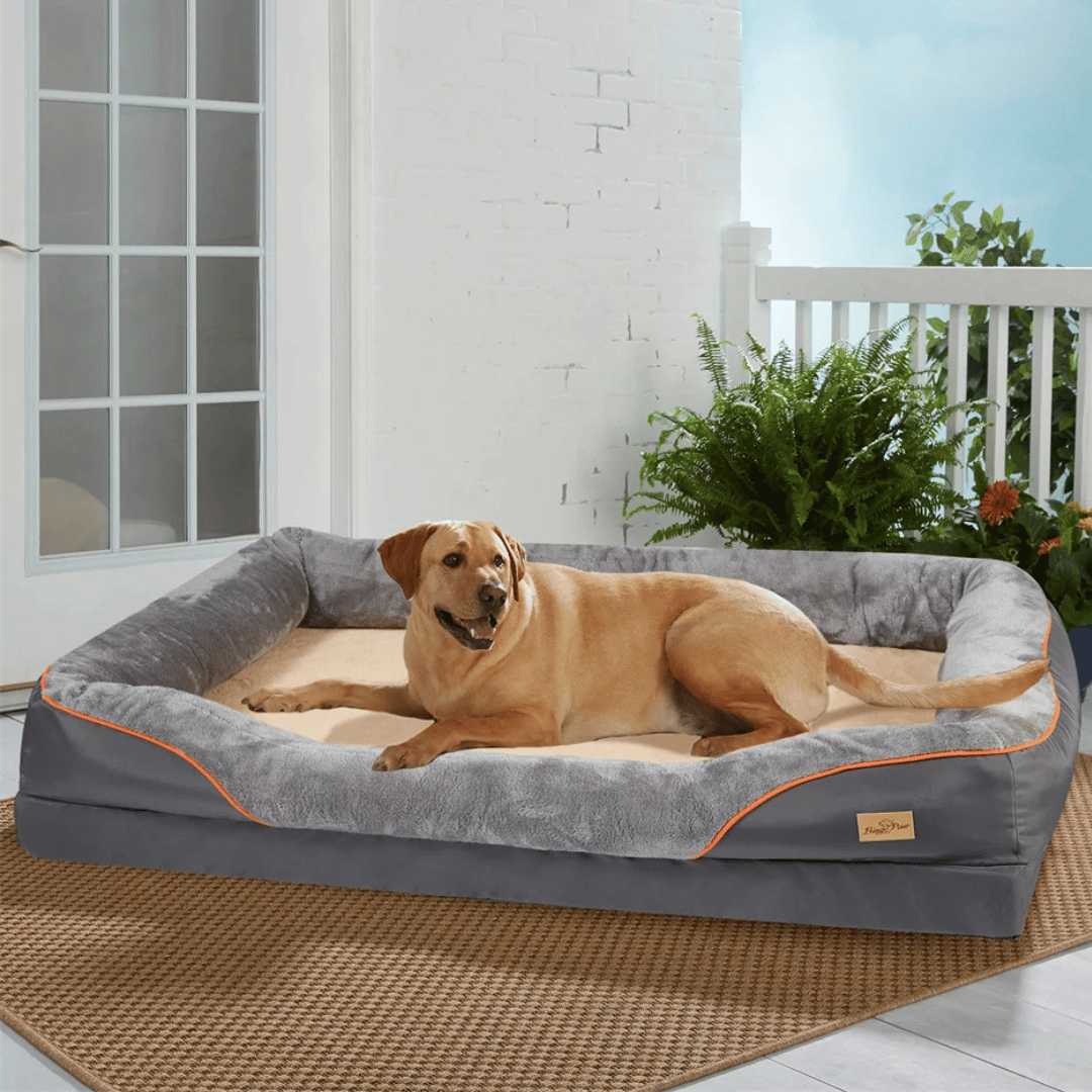 Orthopedisch Hondenmand Memory Foam voor Grote Honden Wasbare Hoes Pluche Comfortbed Luxe Steungevend | Sulvida