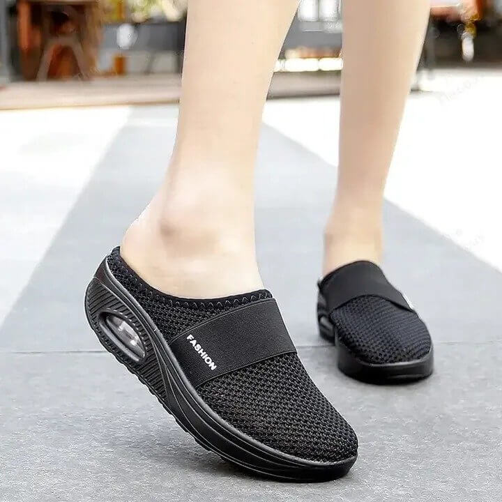 Instapschoenen met luchtkussen comfort elastische pasvorm antislip zool voor dagelijks gebruik wandelen | Sulvida