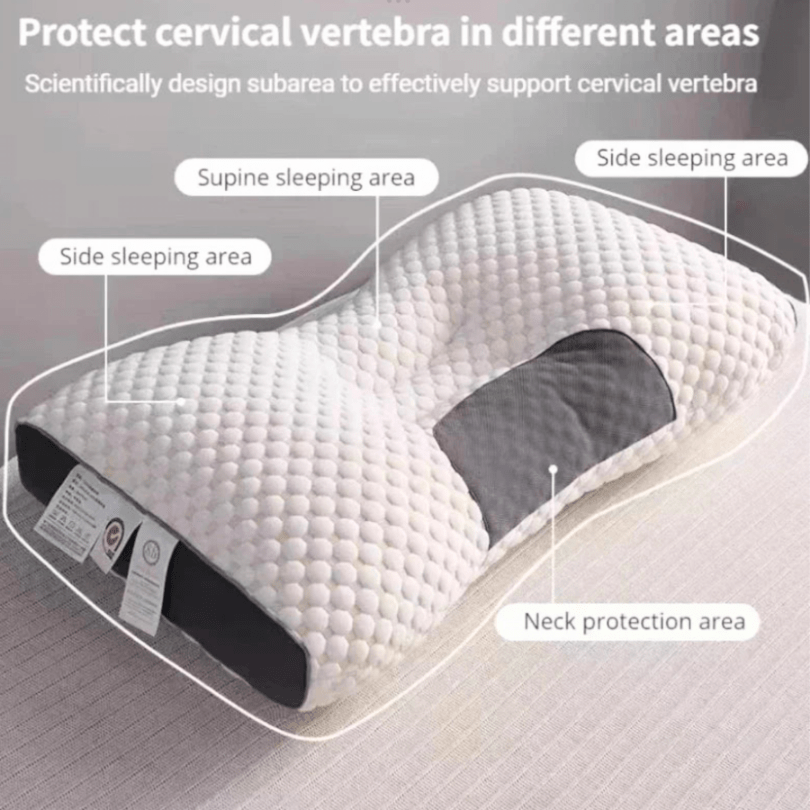 Orthopedisch Hoofdkussen 48×74cm Ergonomisch Memory Foam Nek- en Rugsteun Verstelbaar 10cm of 12cm Hoogte | Sulvida