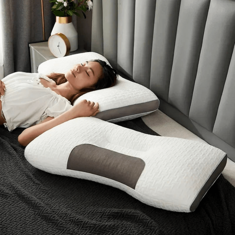 Orthopedisch Hoofdkussen 48×74cm Ergonomisch Memory Foam Nek- en Rugsteun Verstelbaar 10cm of 12cm Hoogte | Sulvida