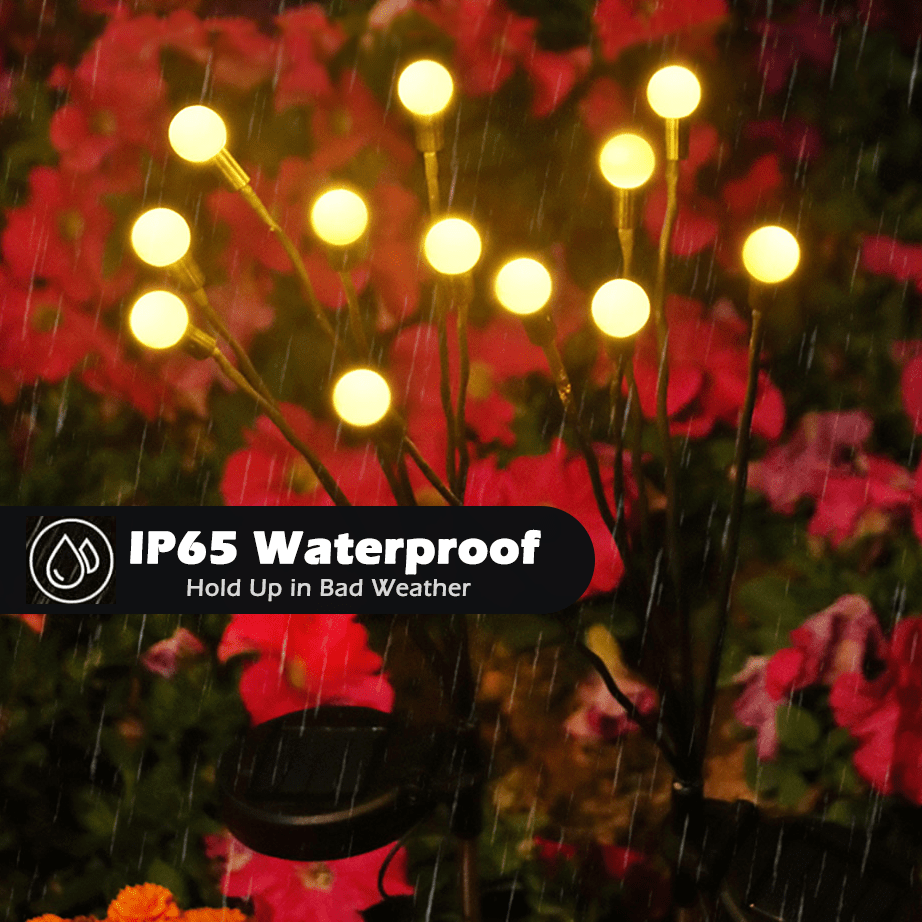 Zonne-energie tuinverlichting met gloeilampeffect voor bloembedden paden terras waterdicht IP65 decoratief LED | Sulvida