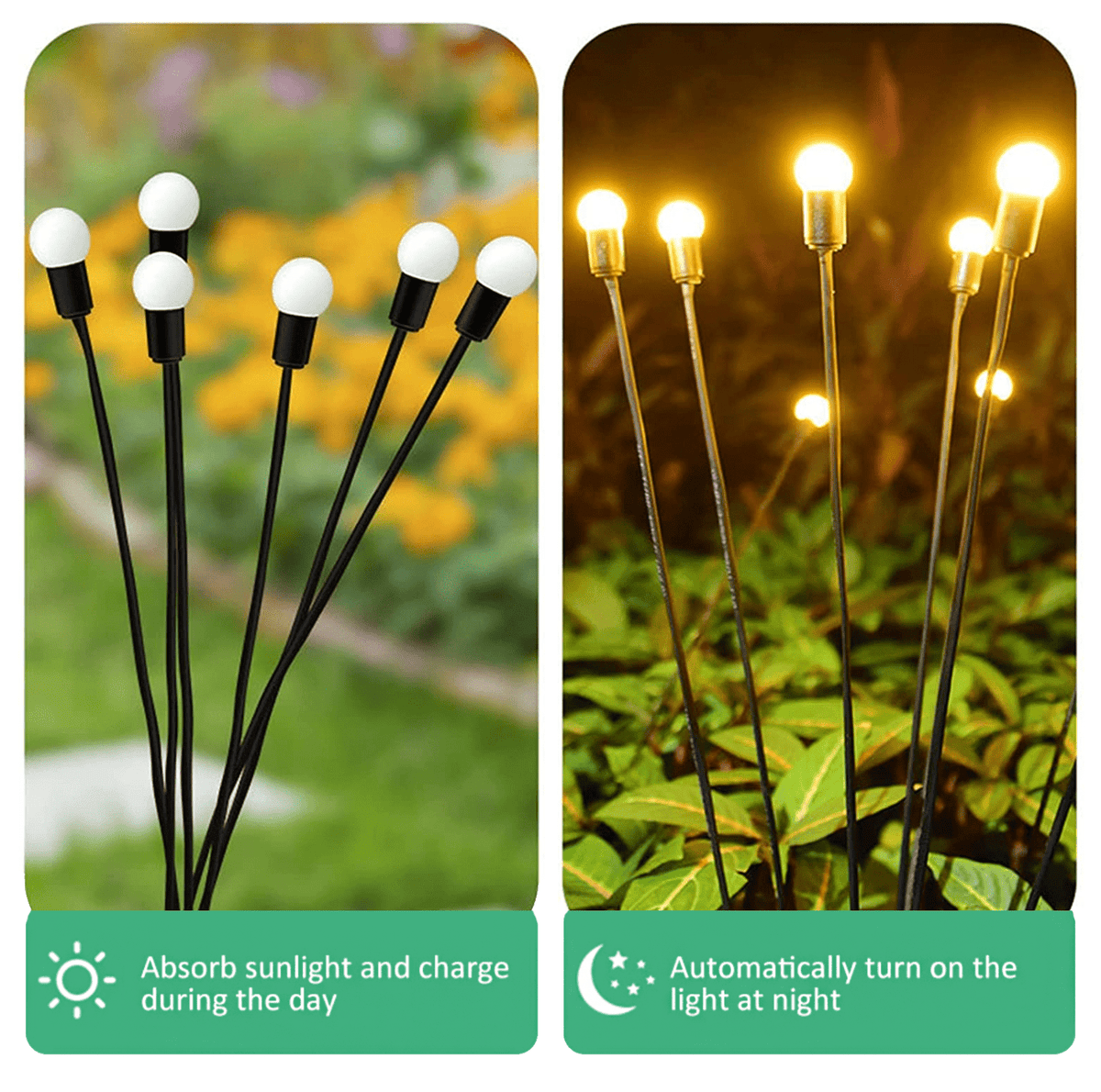 Zonne-energie tuinverlichting met gloeilampeffect voor bloembedden paden terras waterdicht IP65 decoratief LED | Sulvida