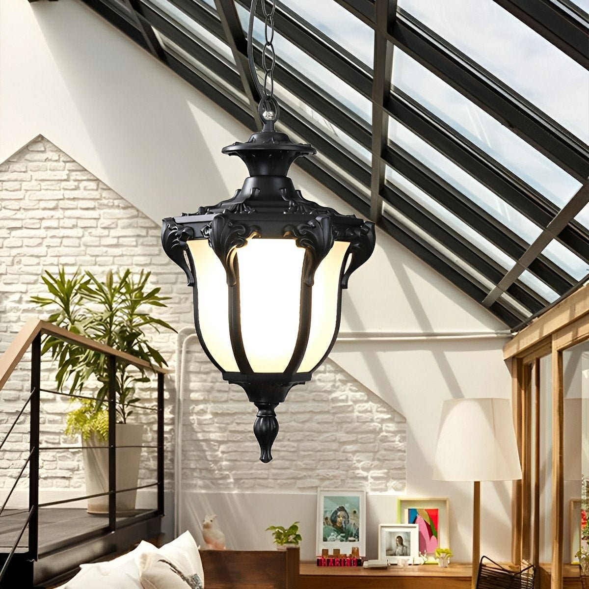 Hanglamp Buiten Glas Waterbestendig LED Vintage Landelijke Stijl Tuin Terras Veranda Balkon Sfeerverlichting | Sulvida
