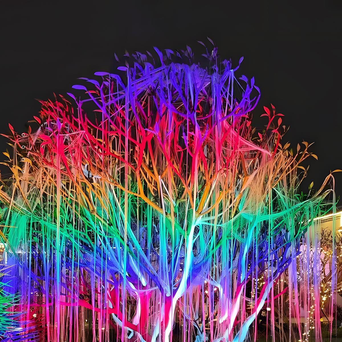 RGB LED tuinspot spotlight gekleurde buitenverlichting waterdicht voor bomen tuin landschap aluminium | Sulvida