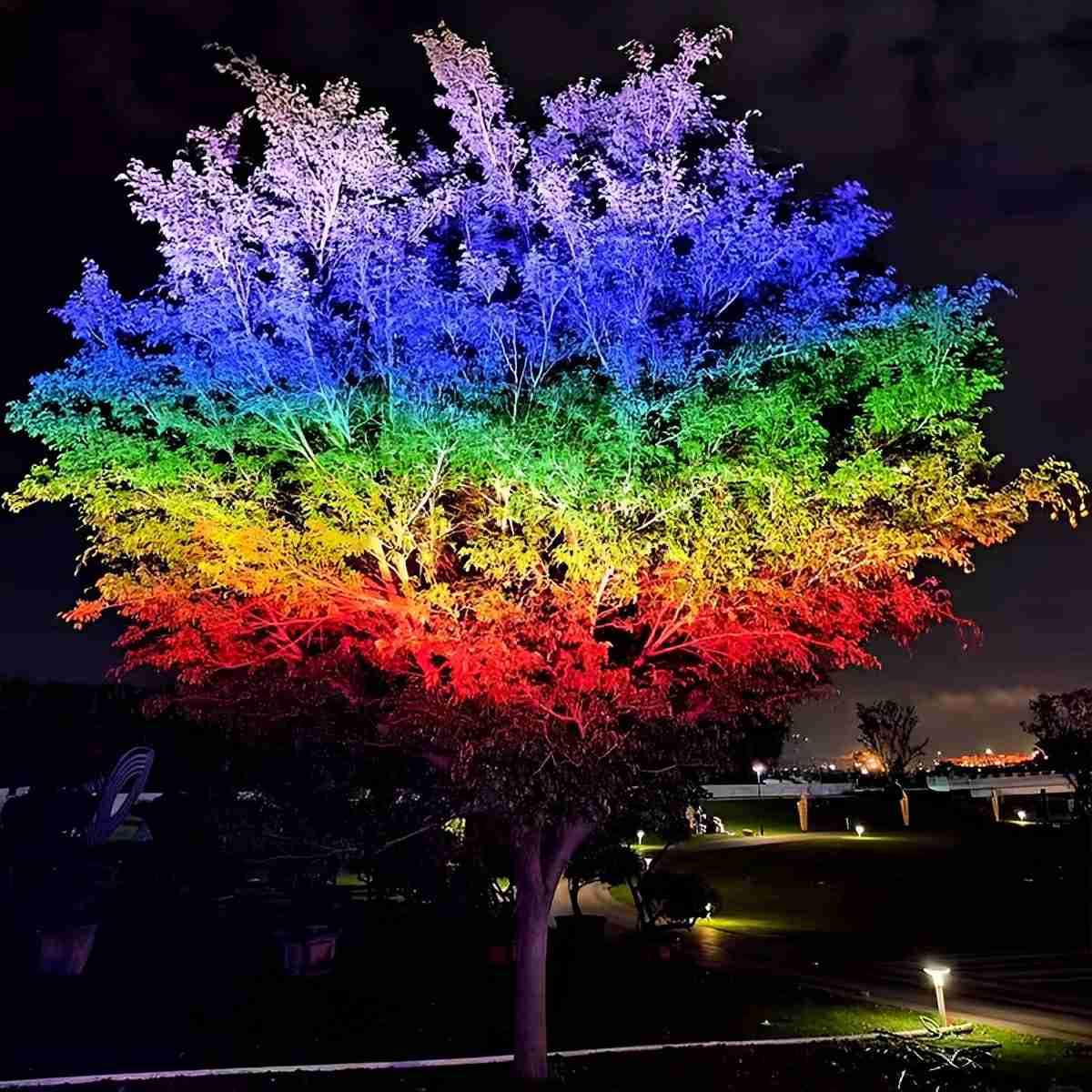 RGB LED Buitenspot Grijs 48W-72W Aluminium Waterdicht IP66 Tuinverlichting voor Bomen Gevels & Architectuur | Sulvida