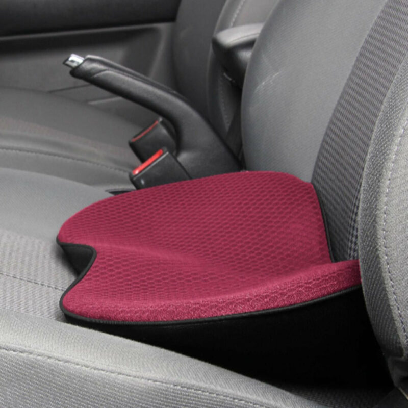 Autostoelkussen voor Kortere Bestuurders – Verhoogkussen met Memory Foam – Ergonomische Zitverhoger voor Auto – Comfort & Rugondersteuning | Sulvida