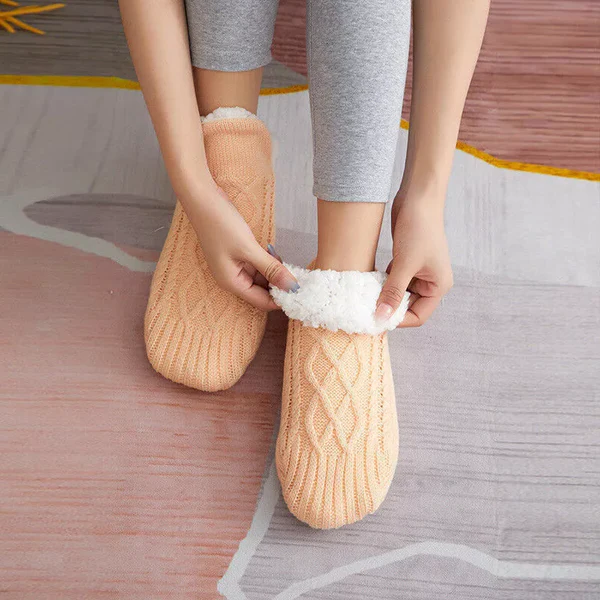 Warme Antislip Thermosokken voor Dames – Zachte Fleece Gripsokken voor Binnen – Comfortabele Wintersokken | Sulvida