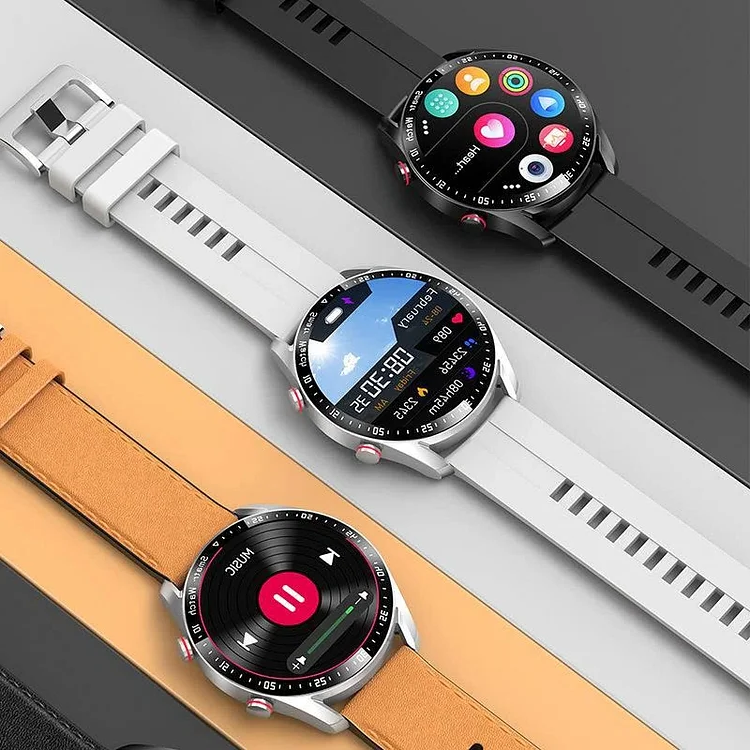 Montre connectée avec suivi de la santé, moniteur de fréquence cardiaque, mesure de la pression artérielle et de l’oxygène, Bluetooth, montre de sport étanche pour le fitness | Sulvida