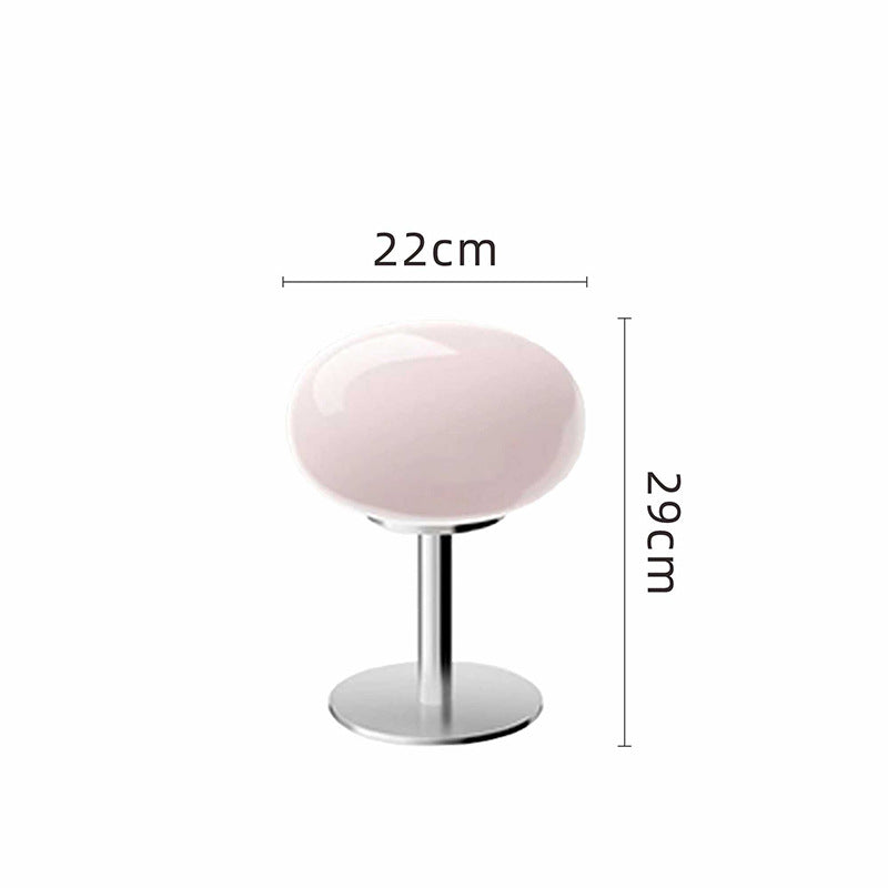 Glazen Tafellamp met Chromen Voet Retro Design Sfeerlamp Slaapkamer Woonkamer Nachtkastje LED Verlichting | Sulvida