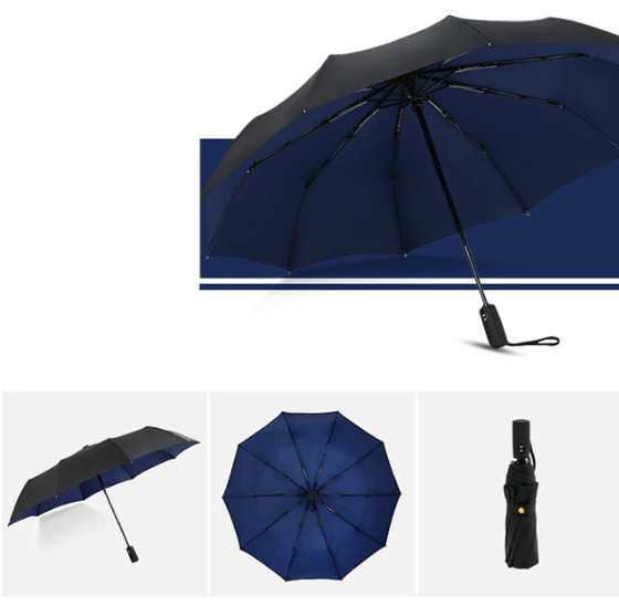 Stormvaste Opvouwbare Paraplu 105 cm Windbestendig Waterafstotend Compact Regenparaplu met Aluminium Frame | Sulvida