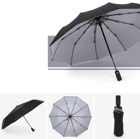 Stormvaste Opvouwbare Paraplu 105 cm Windbestendig Waterafstotend Compact Regenparaplu met Aluminium Frame | Sulvida