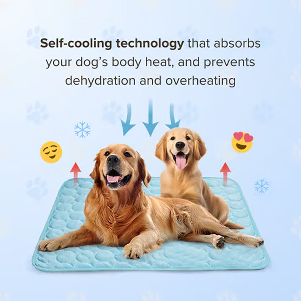 Tapis rafraîchissant autorégulant pour chiens, toutes tailles, sans gel, lavable en machine, accessoire rafraîchissant pour animaux en été | Sulvida