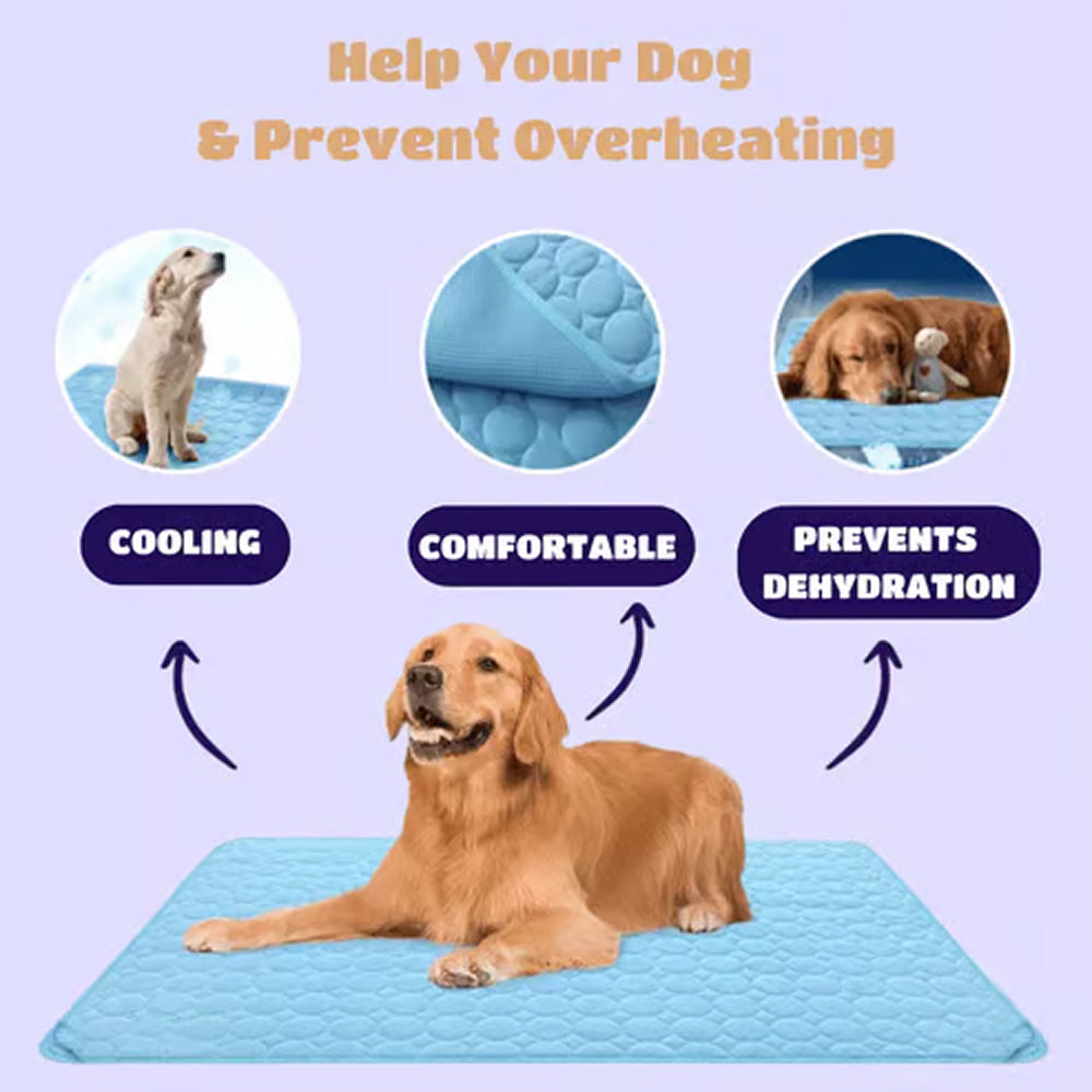 Tapis rafraîchissant autorégulant pour chiens, toutes tailles, sans gel, lavable en machine, accessoire rafraîchissant pour animaux en été | Sulvida