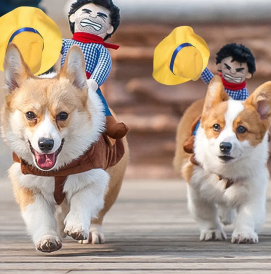 Huisdierkostuum Halloween Horror Doll Transformatie Hond Kat Gestreept Feestoutfit Verkleedkleding XS-XL | Sulvida