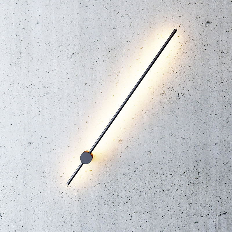 Wandlamp LED lineair 60 cm wit zwart dimbaar met afstandsbediening voor slaapkamer gang woonkamer modern design | Sulvida