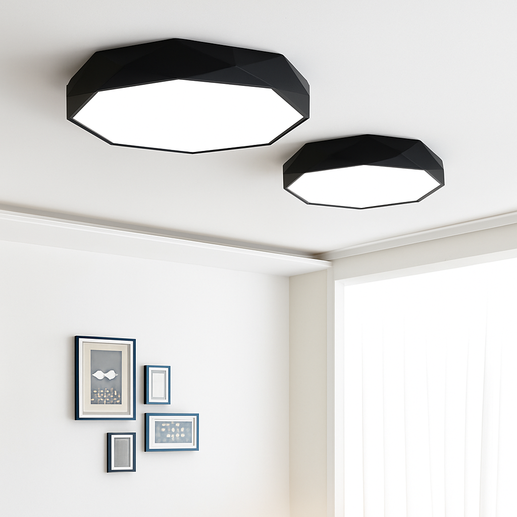 Octagonale LED Plafondlamp Ultradun Gekleurd Modern Design voor Balkon Woonkamer Gang 30-60cm Acrylaat | Sulvida