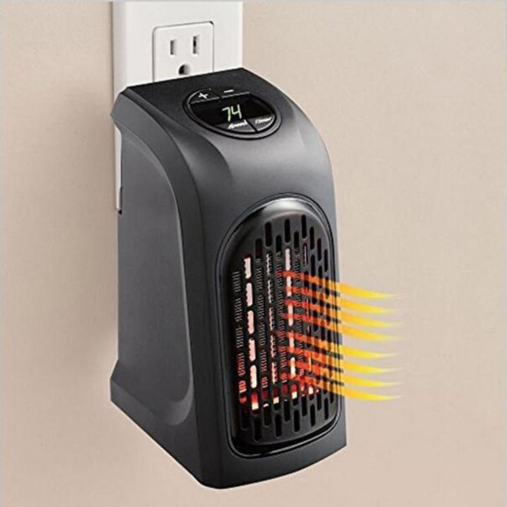 Compacte Stekkerverwarmer Keramische Verwarming Digitaal Display Energiezuinig Timer Slaapkamer Kantoor | Sulvida