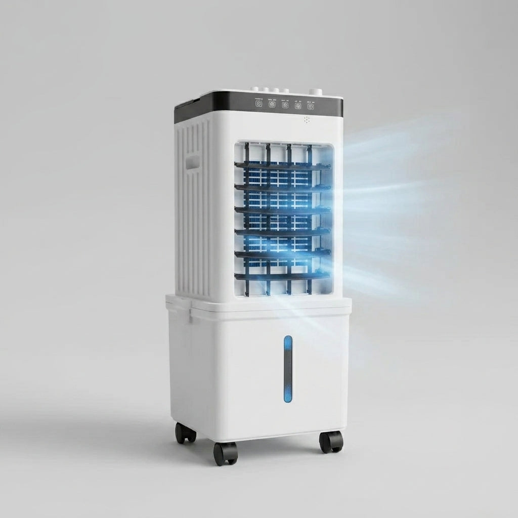 Mobiele 3-in-1 Aircooler Ventilator Ontvochtiger Klimaatapparaat Stil met Afstandsbediening Koeling Slaapkamer | Sulvida