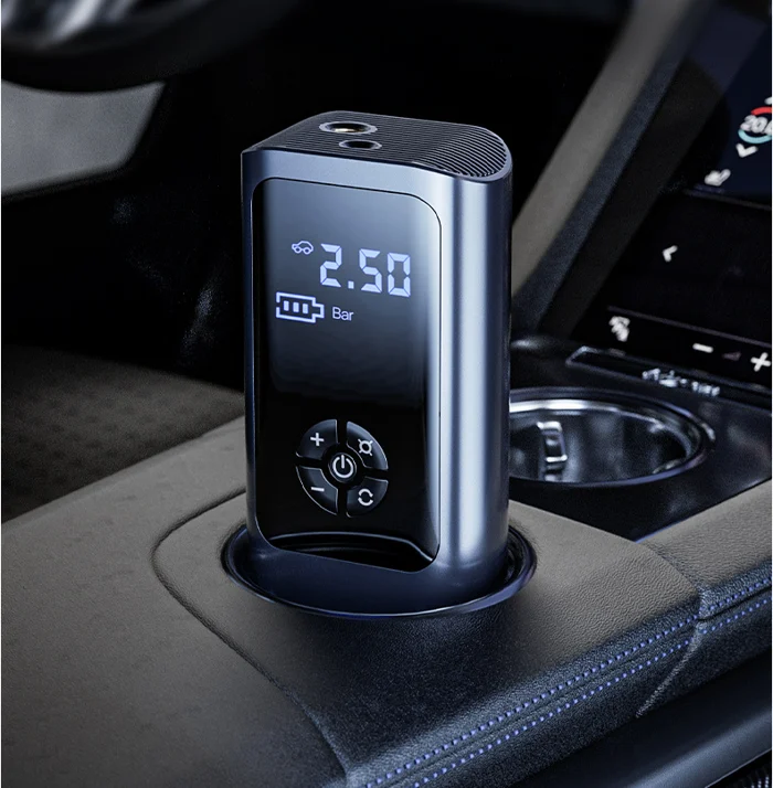 Compresseur d’air portable 12 V avec batterie de 8000 mAh, 150 PSI, écran numérique, gonfleur de pneus pour voiture et vélo - Sulvida