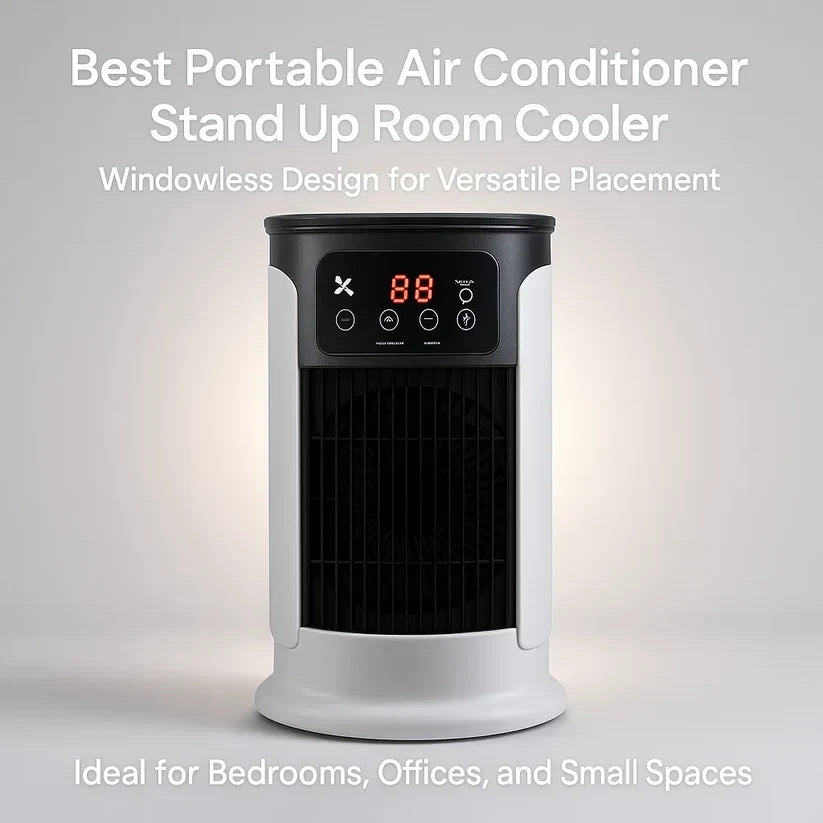Mobiele Aircooler Energiezuinig Waterkoeling Ruimtekoeler Verplaatsbaar Compact Luchtbevochtiger Thuis Kantoor | Sulvida