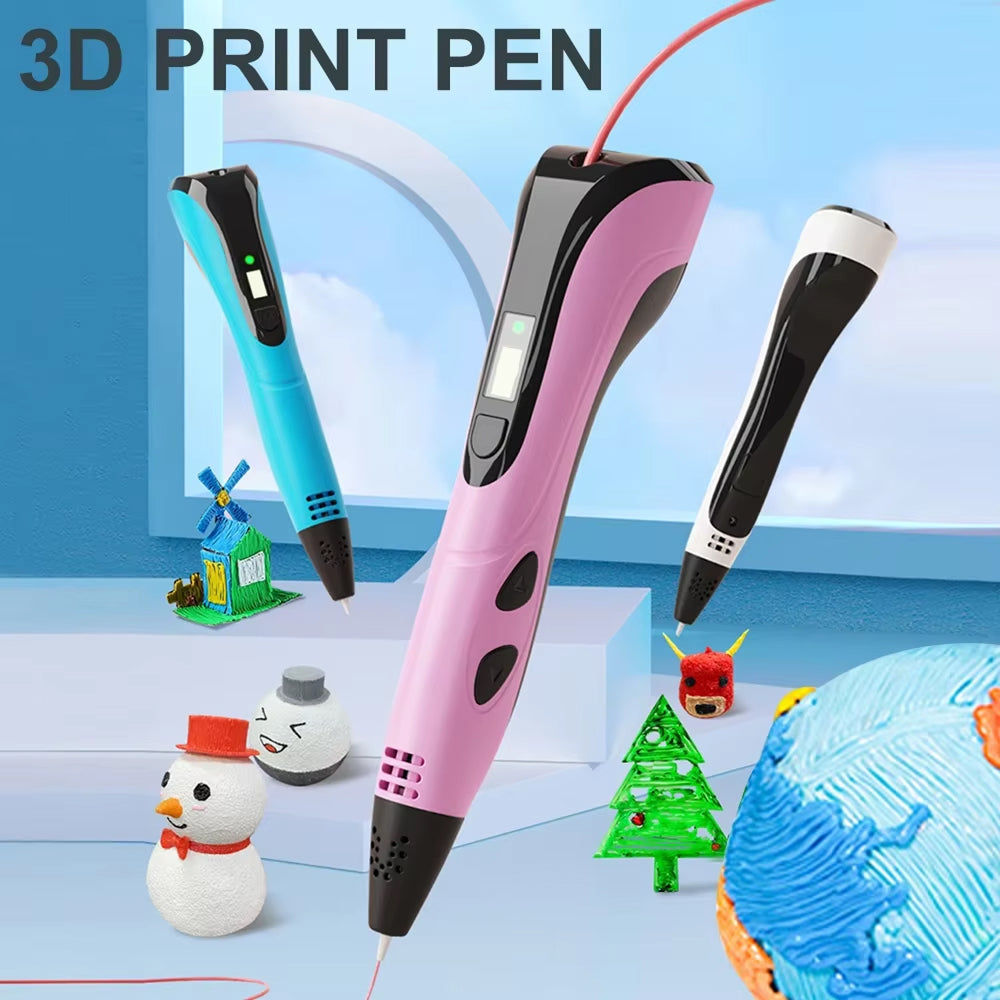 Stylo d’impression 3D coloré pour enfants avec 3 vitesses et écran LCD – Outil de dessin créatif et jouet | Sulvida