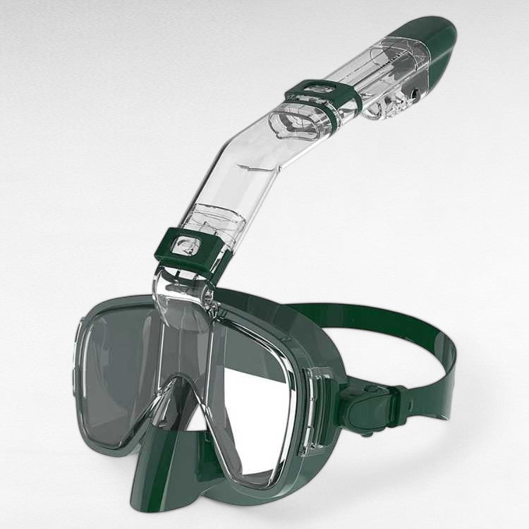 Opvouwbaar snorkelmasker volledig gezicht panoramisch zwemmen duiken watersport zwart blauw groen roze geel | Sulvida