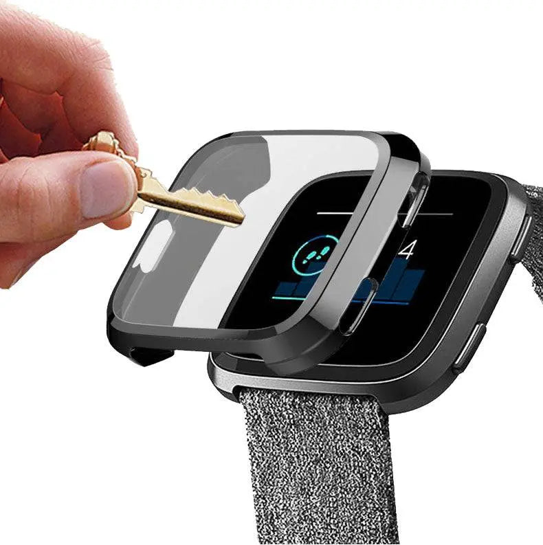 Coque de protection pour smartwatch Versa 2 - Protection intégrale de l’écran et du boîtier - Couleur or - Élégante | Sulvida