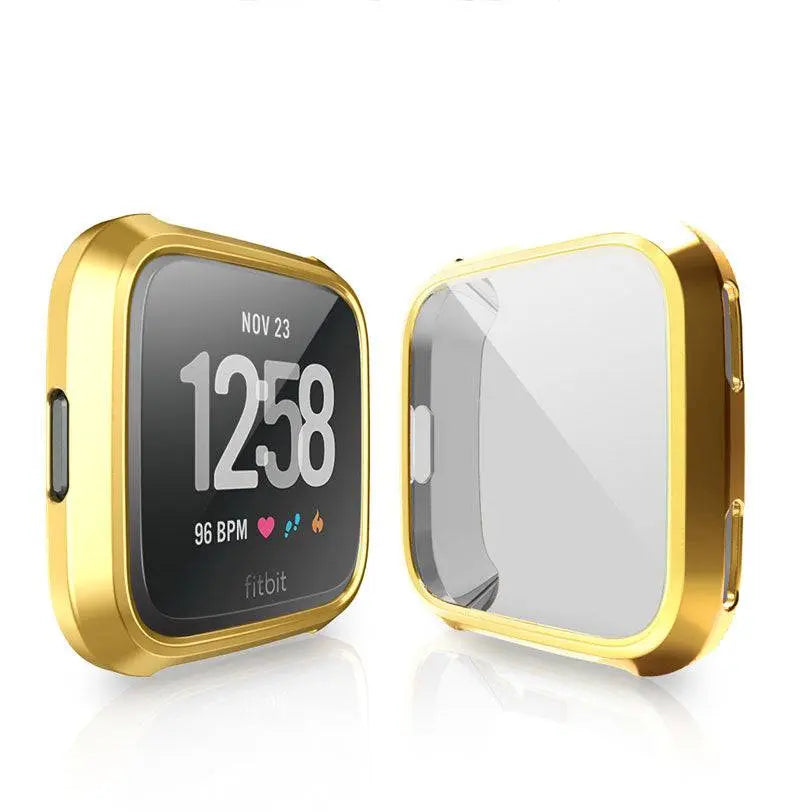 Coque de protection pour smartwatch Versa 2 - Protection intégrale de l’écran et du boîtier - Couleur or - Élégante | Sulvida