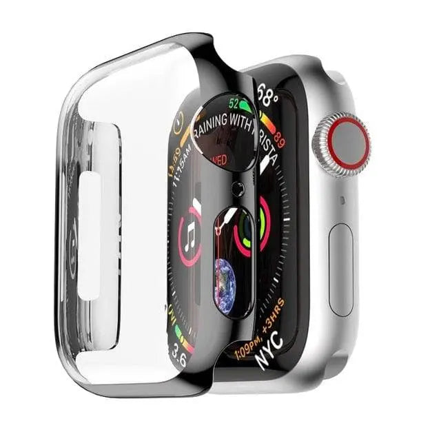 Protection d’écran avec coque pour Apple Watch Series 6 40 mm 44 mm, avec verre trempé, couverture intégrale de l’écran | Sulvida